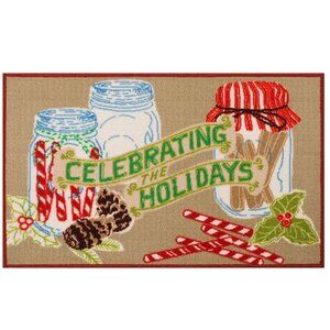 St. Nicholas Square Celebrating The Holidays Celebrate Jars Printed Rug